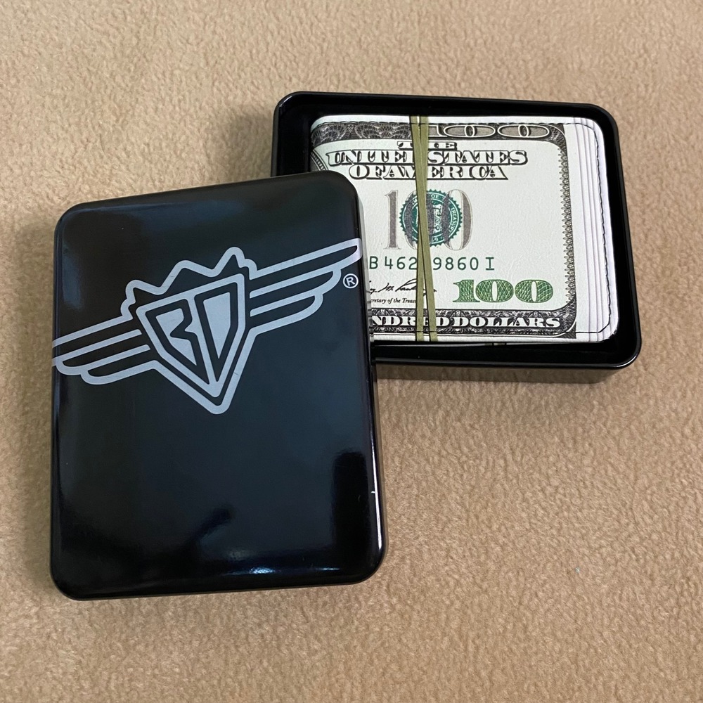 Bifold Wallet Money Holder with Gift Case Cool Design for‎ Men $100 Bill New